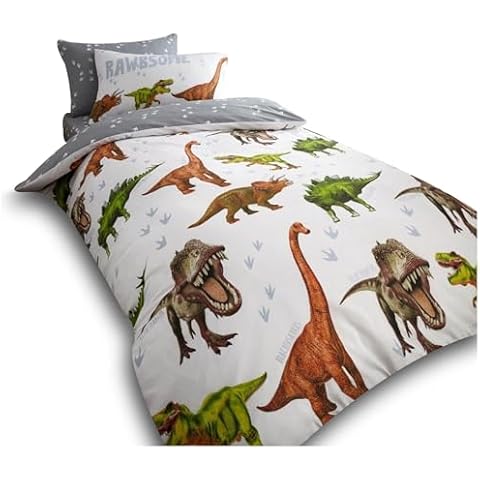 VELVETIO Dinosaur Duvet Cover Set for Kids Cover