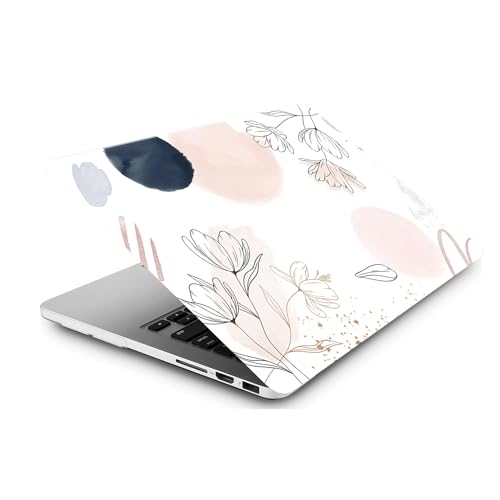Housse MacBook Air 13 A2337 A2179 protection écran Retina Touch ID fleur mate