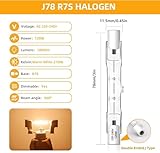 Zunesha Pack of 2 Lighting 120W = 150W Eco Halogen R7s Light Bulbs J78, 78mm, J118 118mm Length Energy Saving Linear Halogen Floodlight Security, 2250 Lumen (J78 (78mm)) - Image 2