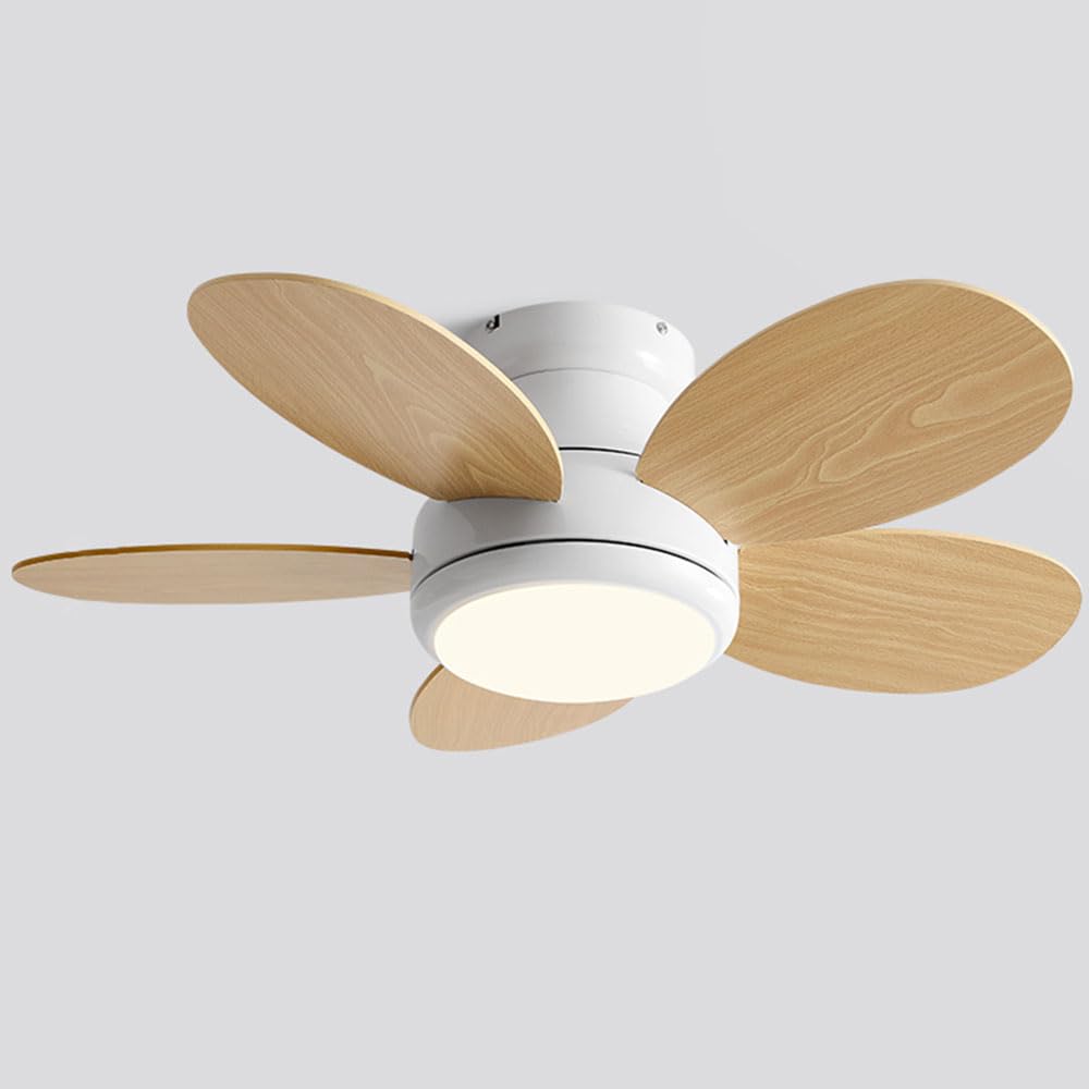 Ibalody Style6 Indoor Colorful Ceiling Fan Light Remote 6 Speed Fan Light Kids Room Timing Ceiling Light With Fan 30Db Silent Ceiling Fan With Led Light For Kindergarten Dormitories Dining Room