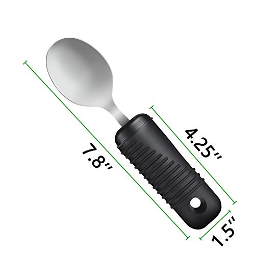 YPC Adaptive Utensils,Easy Grip Silverware,Built-Up Fork,Spoon and Rocker Knife for Adults,Elderly,Arthritis,Tremors and Parkinsons,3 Piece Set - Image 8