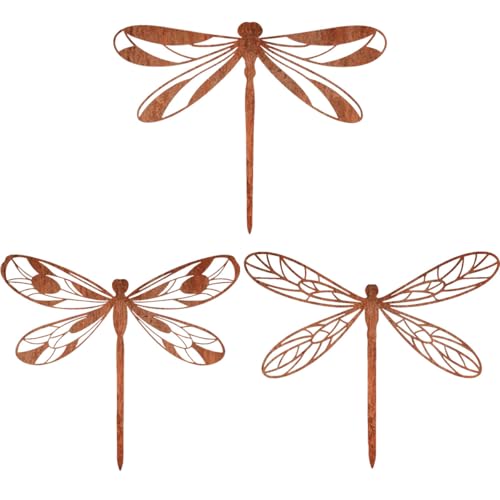 MANOPRANA 3 StüCk Gartenstecker Rost Rostdeko Gartendeko FüR...