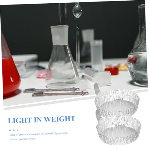 SEWOART 50pcs Aluminum Foil Weighing Dish Aluminum Foil Pans Laboratory Equipment Lab Equipment Liquid Silver Powder Dry Powder Containers Measuring Weigh Boat Sample Weighing Tray - Thumbnail 5