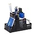Produktbild Relaxdays Schreibtischorganizer Metall, Büro Stiftehalter, Schreibtischköcher Kinder, gelocht, HxBxT: 11x16x8cm, schwarz
