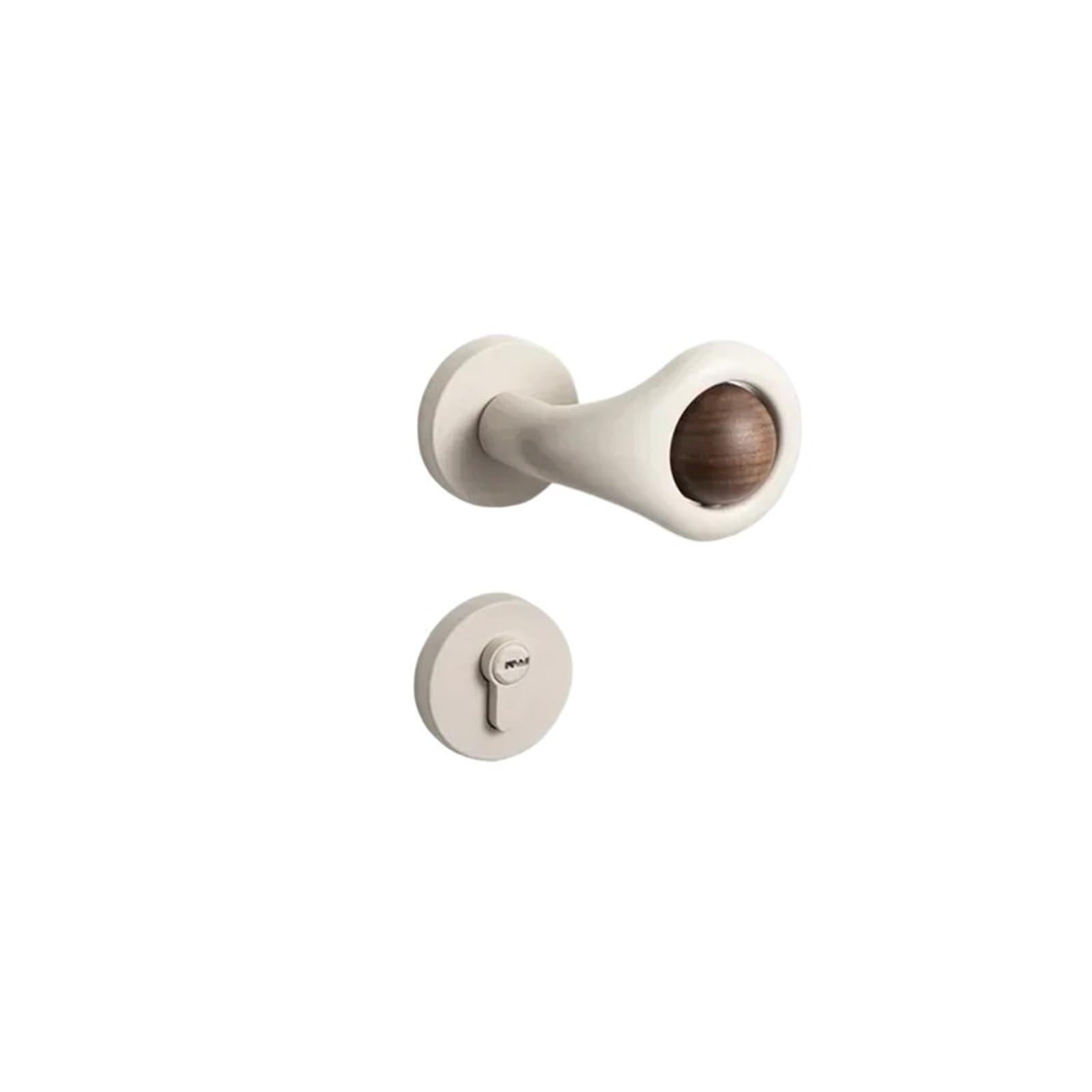 Sjloynwq F Off White Door Lock Indoor Silent Rotating Door Handle Hardware