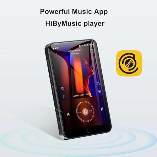 Image of 80GB MP3 Player with Bluetooth and WiFi, Oilsky 4.0 inch IPS Touch Screen Audible M303 Pro Black-7