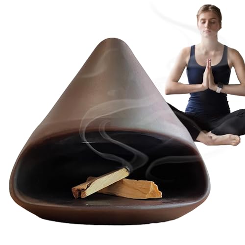 JIEBWCHA 香炉 セージホルダー セラミック 、パロサントホルダー、パロサントスティック パロサント 陶器 香木 受け皿 仏具 おしゃれ 耐熱 聖木 かわいい お香立て 新築祝い シンプル ヨガ 茶道 瞑想 リラックス解消 癒やし 浄化
