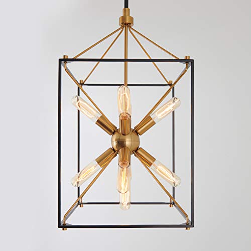Artika CLY1-C2 Industrial Design Black and Gold Clyde Chandelier