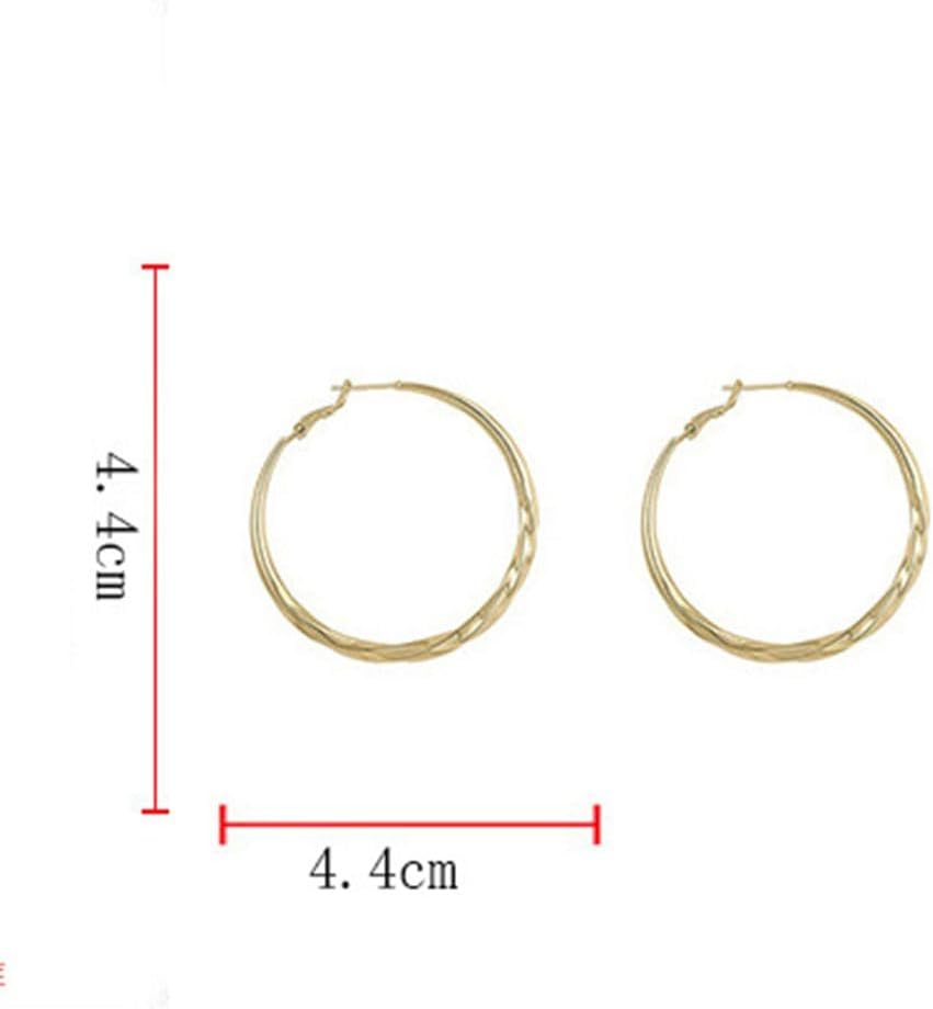 Hoop Earrings for Women Trendy Hypoallergenic 925 Sterling Silver Post Hoop Earrings Thick Twisted Large Silver Hoop Earrings - Image 2