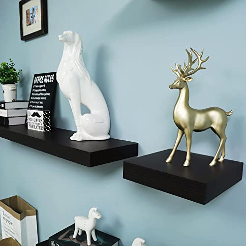 Welland 36 Inch Espresso Mission Floating Shelves For Wall, Bathroom Wall Mount Shelves, Wood Modern Display Shelves, Book Shelves,For Bedroom,Living Room And Kitchen #TOP7