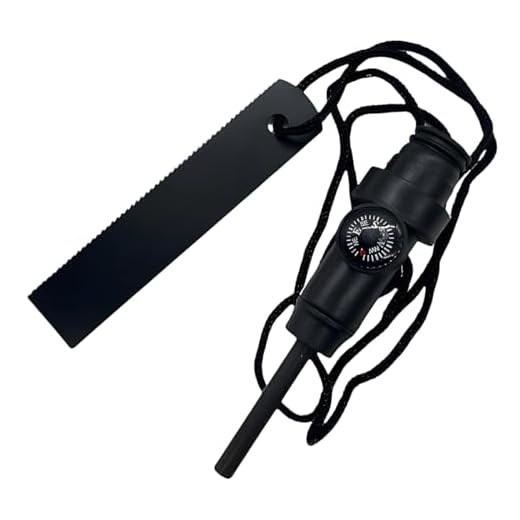 Pederneira Sobrevivência Camping Acendedor de Fogo Magnésio Preto Cordilheira Sport