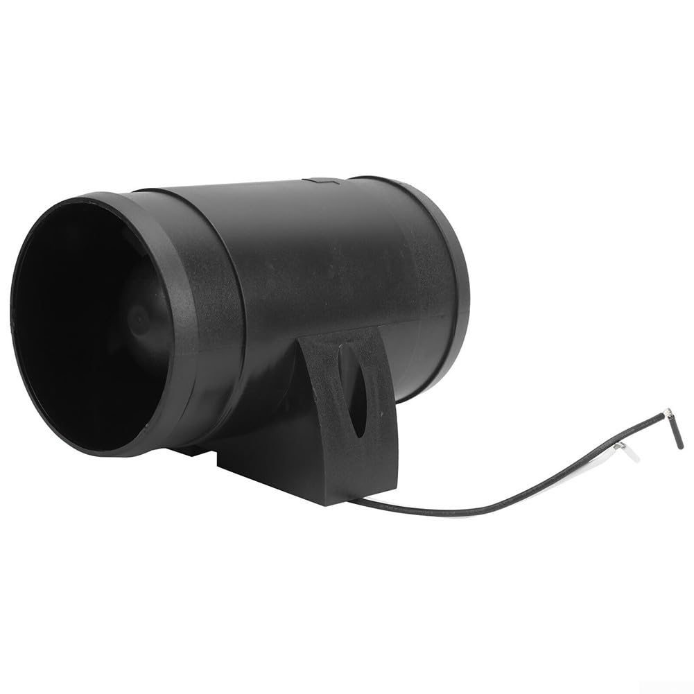 Ventola di scarico in linea da 12 V da 7,6 cm con flusso d'aria 145 CFM, ventilatore assiale a bassa potenza 3.0 A per sentina della barca o raffreddamento di piccoli spazi, alloggiamento in plastica