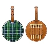Blue Scottish Tartan Print Golf Tees Organizer Bag Portable Bag Organizer Golf Accessories for Gift Men Women