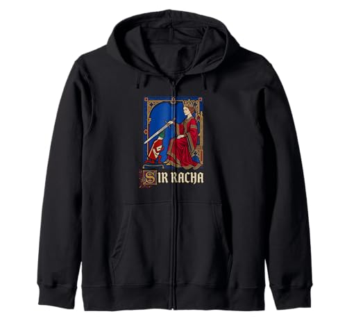 Sir Racha Caballero Medieval Divertido Salsa Picante Juego de Palabras Sriracha Sudadera con Capucha