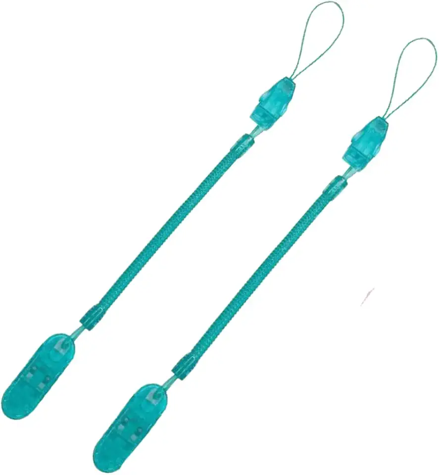 Kit 2 Prendedores de Chupeta Com Mola Bico Para Bebe (2 Verdes)