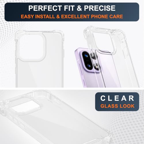 Image of CEDO Cover for OnePlus 15 (5G) | Camera Protection Shockproof Bumper-Edge | 360 Degree Protection Acrylic Crystal Clear TPU+PC | Transparent Back Case Backcover (Transparent)