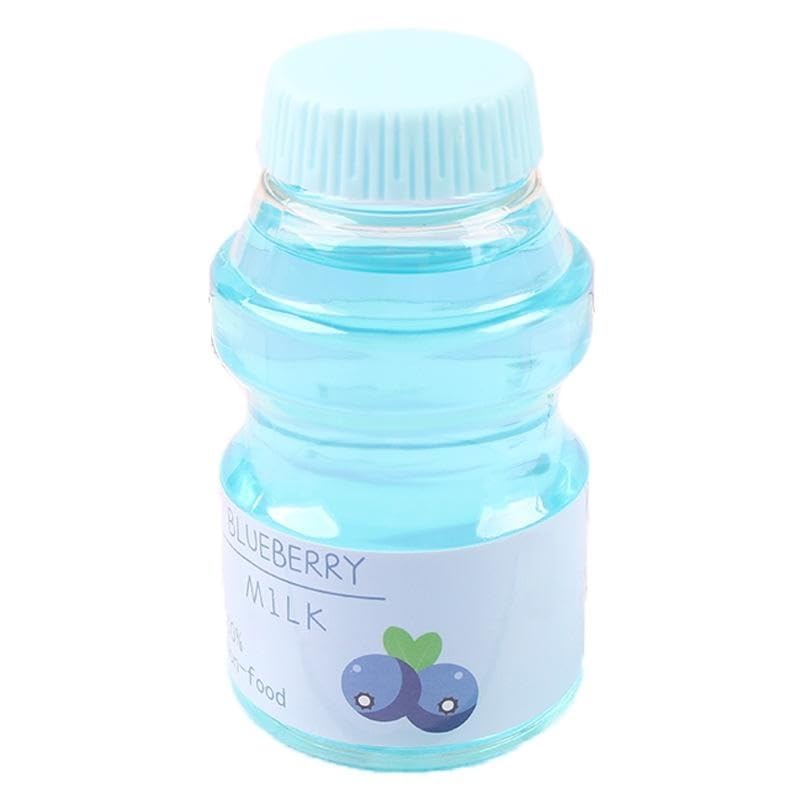 FLIPNEX Clear Strawberry Jelly Slime - Fluffy, Stretchy, Crunchy Bubble Slime Soft Putty Stress Relief Toy Party Favors Super Light Favor Gift and Birthday (Blue-3)