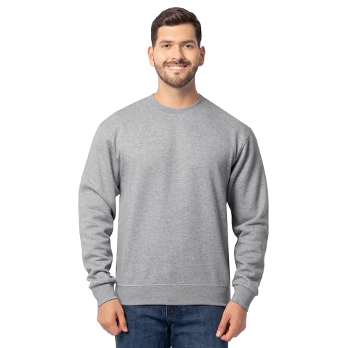 Fruit of the Loom Men's Eversoft Fleece Sweatshirts & Hoodies, Sweatshirt-Grey Heather, X-Large
