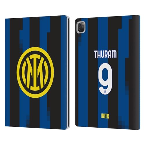 Head Case Designs Officially Licensed Inter Milan Marcus Thuram 2023/24 Players Home Kit Leather Book Wallet Case Cover Compatible with Apple iPad Pro 13 M4 2024