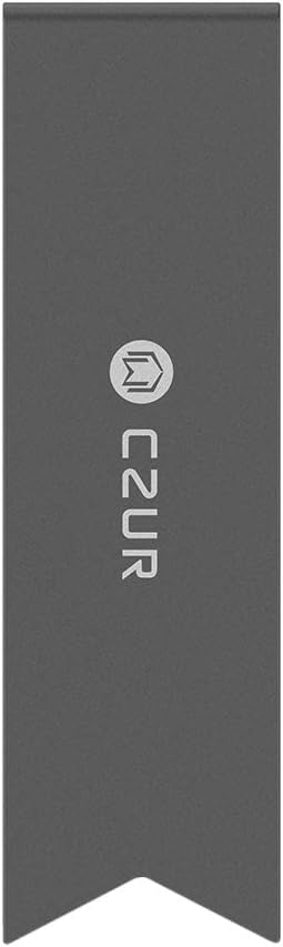 CZUR Metal Bookmarks - Unique Gift Bookmarks for Women and Men Made of Aeronautical Aluminum for Long-Lasting Use 1 Piece (Space Gray)