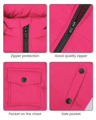 Image of JiAmy Kids 2 Piece Snowsuit Set Girl Winter Hooded Puffer Jacket & Snow Bib Pants Boy Ski Suits Ultralight Outfit