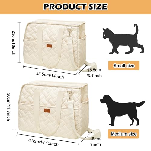 Hundetragetasche bis 5kg – Hundetasche für kleine Hunde Katze, Tragetasche Hund, faltbar, atmungsaktiv, mit Sicherheitsgurt, Taschen, Transporttasche, ideal für Outdoor, Reisen, Auto (41x30x18cm)