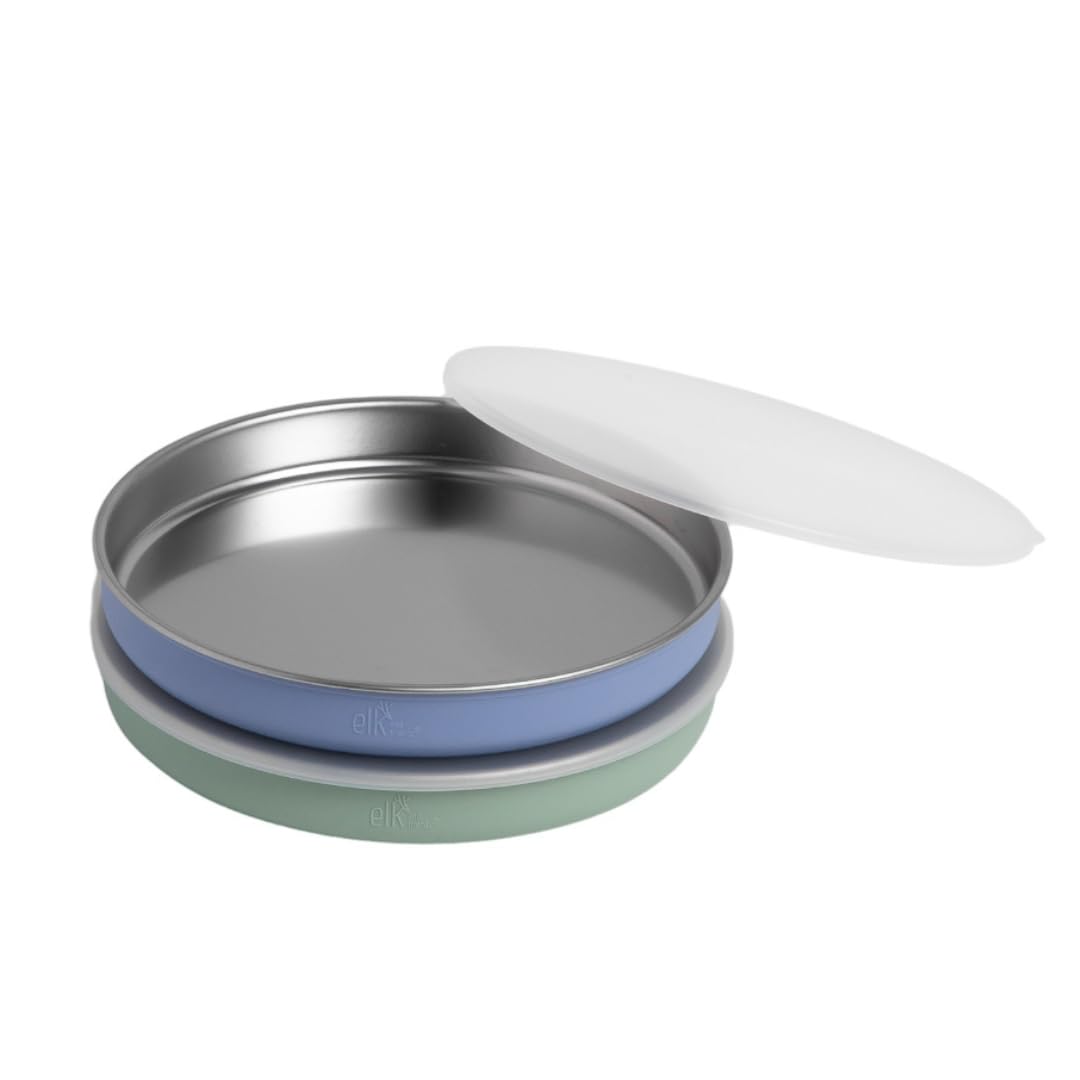 Elk and Friends Stainless Steel Plates