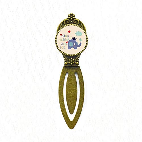 Marque-page nuage et couronne éléphant vintage, idée cadeau originale pour lecteur