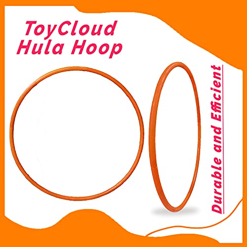 Image of Toy Cloud Classic Design | 6 Interlock able Pieces Adjustable Hula Hoop Ring for Adults Exercise 4 Size 18-29 Inch (Orange)