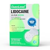 CARELAND OTC Lidocaine Knee Patches Maximum Strength, Joint Relief, 20ct
