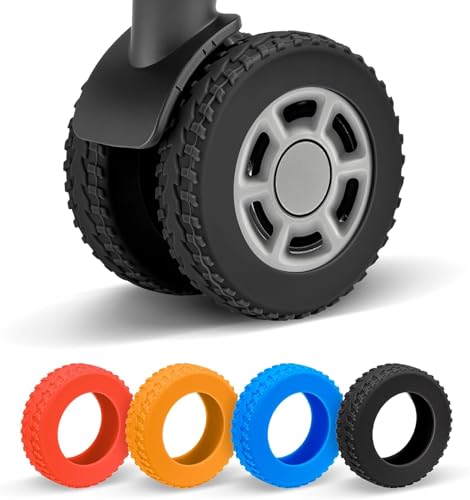 BCAVME 2026 Upgraded 16 Pcs Luggage Wheel Covers, Silicone Protective Covers for 2-2.4