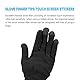 QUARKZMAN Handschuhe Touchscreen-Aufkleber 1 x 4/5 Ultra-Hohe Empfindlichkeit Flexibles Kohlefaser-Ultra-Dünne Aufkleber Schwarz für Handschuhe, 8 Stück (10 In 1)