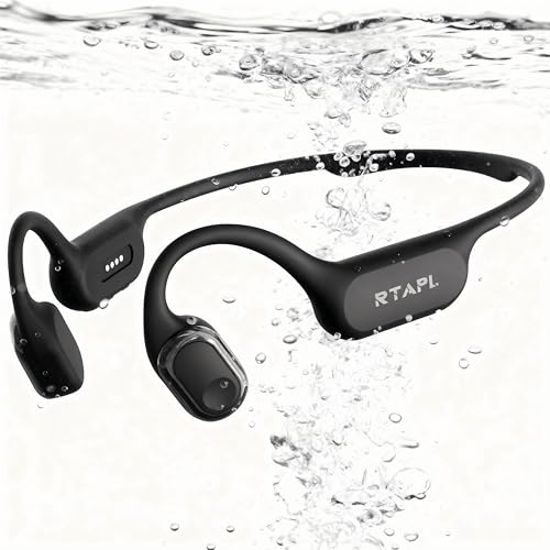 Casque sport conduction osseuse noir idéal pour courir en ville