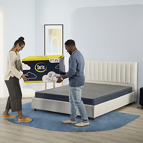 Serta - 9 Inch Cooling Gel Memory Foam Mattress, Full Size, Medium-Firm, Supportive, Certipur-Us Certified, 100-Night Trial - Sheepless Night,Blue #TOP6