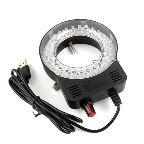 顕微鏡キット USB LED リングライトランプ業界単眼双眼三眼ステレオビデオ顕微鏡レンズ 顕微鏡レンズアダプター(Black)
