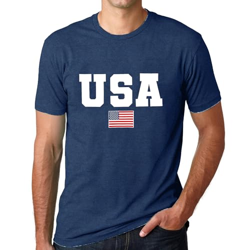 USA 4th of July Shirts for Men American Flag Short Sleeve Patriotic Independence Day Tee Top
