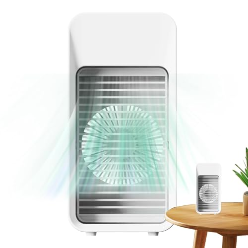 Raypontia Aire acondicionado portátil pequeño, unidades de CA portátiles para habitaciones | USB Silent Ajustable Desk Air acondicionador,Refrigerador, ventilador personal para amigos, familiares y