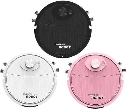 Mini Reiniger Kehrroboter mit Akku Roboter Automatischer Saugroboter Ultra Slim Leise Reinigt Hartböden bis Mittelflor Teppiche Integraler Speicher Mehrere Reinigungsmodi Rosa – Bild 5