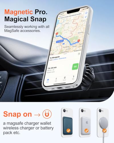Image of Magnetic for iPhone 17e Case /iPhone 16e Case,Shockproof Matte Case,White | with Screen Protector,Compatible with MagSafe,Military Grade Drop Protection,Full Camera Protection,Non-Slip Design Cover