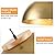 Large Pendant Lights, Gold Pendant Lights for Kitchen Island, Farmhouse Pendant Light Fixtures with Wooden Holder, 16" Adjustable Lighting Fixtures for Dining Room, Living Room, Entryway, 2 Pack