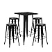 SKLUM Set tavolo alto LIX e 4 sgabelli alti LIX Nero