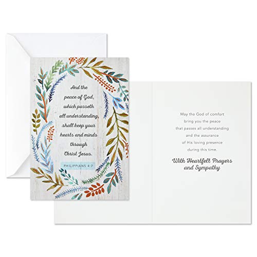 Hallmark Dayspring Assorted Religious Sympathy Cards, Floral Wreaths (12 Cards With Envelopes) #TOP2