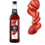 1883 Maison Routin Strawberry Syrup Perfect for Coffees, Cocktails & Smoothies - Vegan-Friendly, Allergen-Free, No Preservatives - 1L PET Bottle