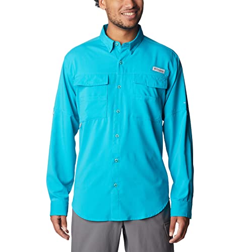 Columbia Men's Blood and Guts IV Woven Long Sleeve, Ocean Teal, Small