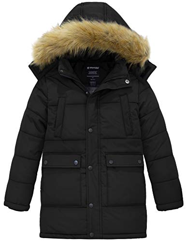 Wantdo Boy's Long Padded Winter Coat Insulated Warm Puffer Jacket Black 01 8