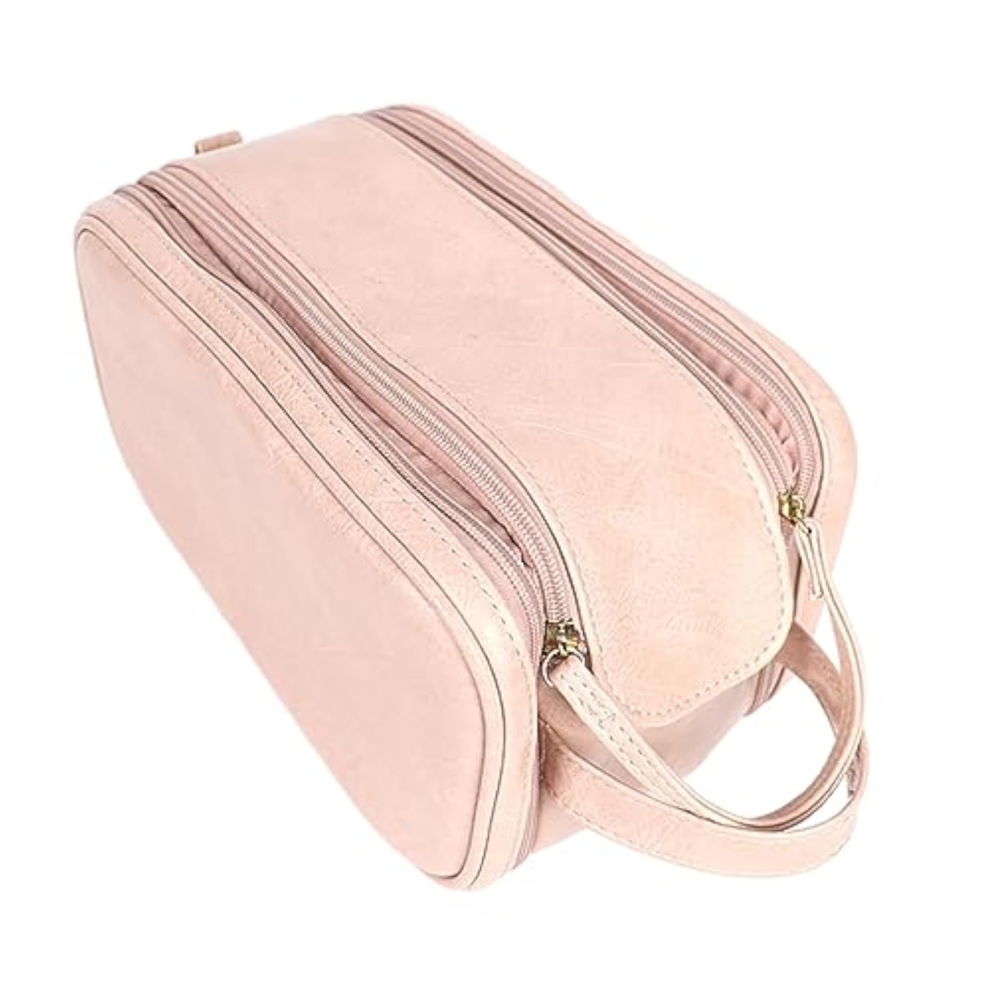 Portable Makeup Bag, Toiletry Bag for Blush and Brushes, Pink