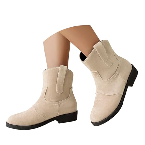 Bottines daim synthétique à enfiler style western tendance et légères - 2