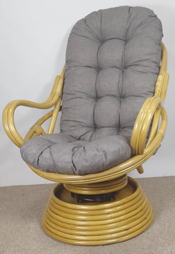 Rattani Rattan Drehsessel, Drehwippsessel Linda Fb. Honig inkl....