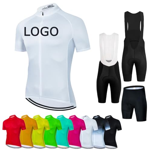 COITROZR Maillot Ciclismo Personalizado Ropa Ciclismo Mountain Bike de Secado Rápido Ligero para Hombre con Logotipo del Equipo(G)