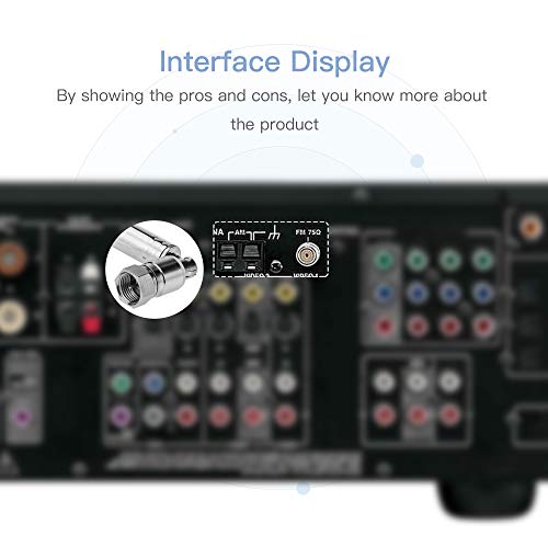 image for StickyDeal FM Telescopic Radio Antenna 75 Ohm Replacement Antenna F Ty